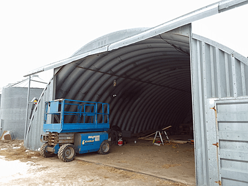 Quonset before getting new door and operator