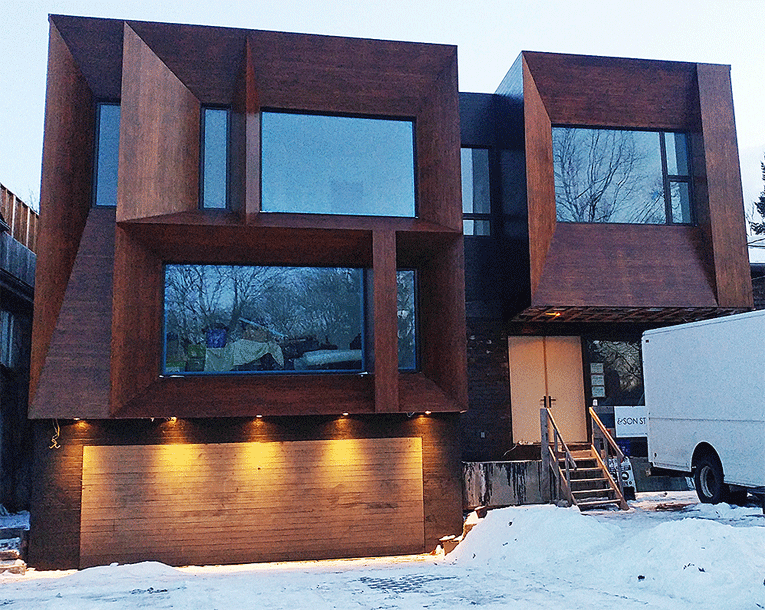 A Home with Flush Mount Garage Doors