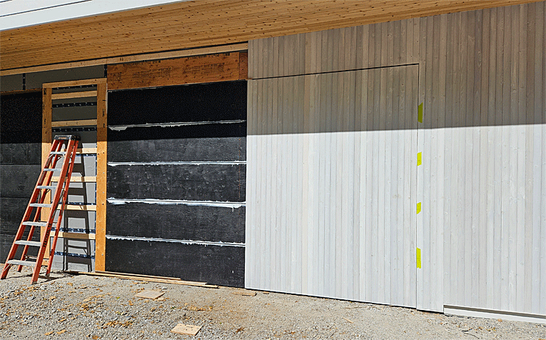 A Home with Flush Mount Garage Doors