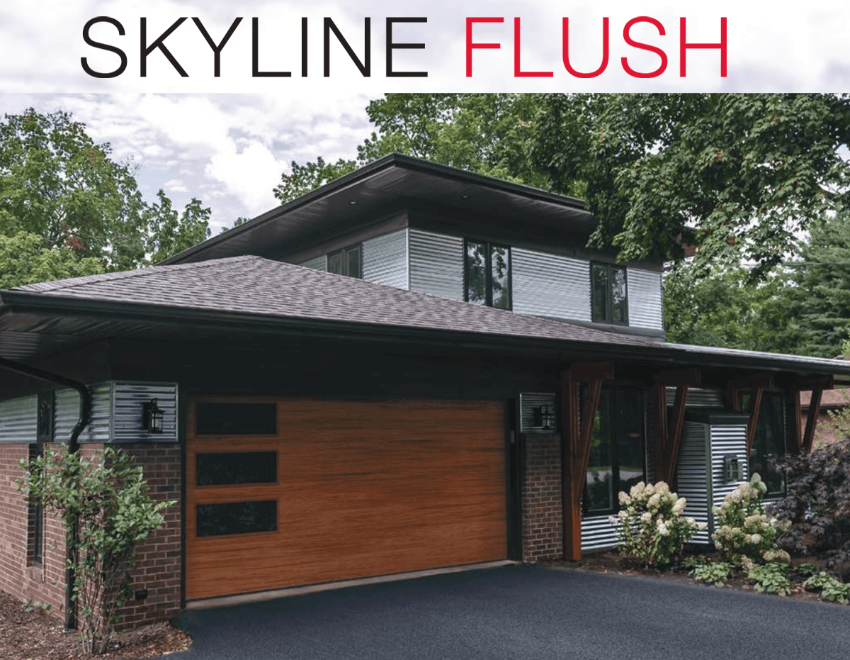 A Home with New CHI Skyline Collection Garage Door - Banner