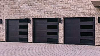 Skyline Flush shown in black with optional stacked windows and tinted glass.