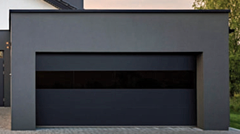 Sterling shown in optional matte black and one row of tinted infinity glass.