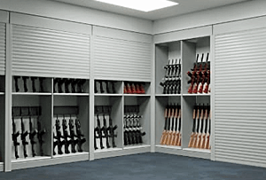 Tambourguard Storage Shutter Protecting Gun Storage Cabinet.