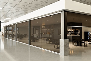 Tranquil 2.0 Window Screen on a Retail Business.