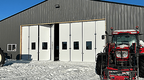 A Findoor on a Farm Building.